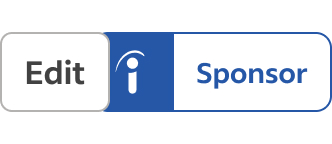 Sponsor button with Edit button overlapping