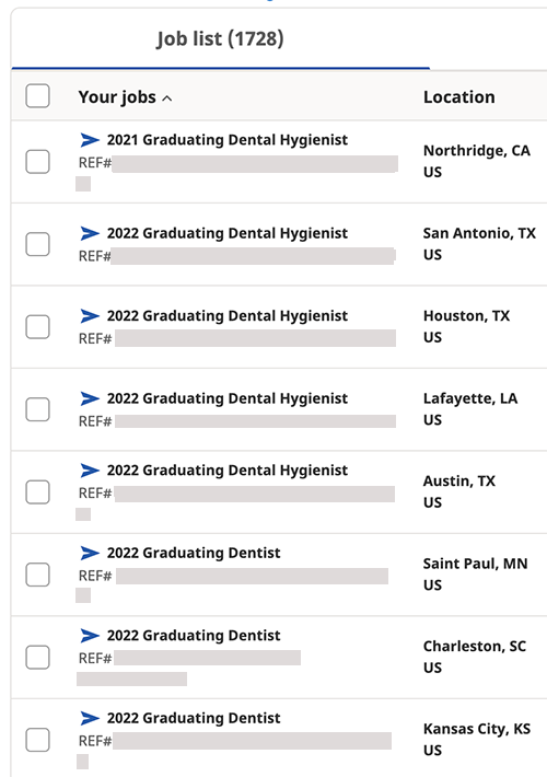 Multijob selection on Indeed