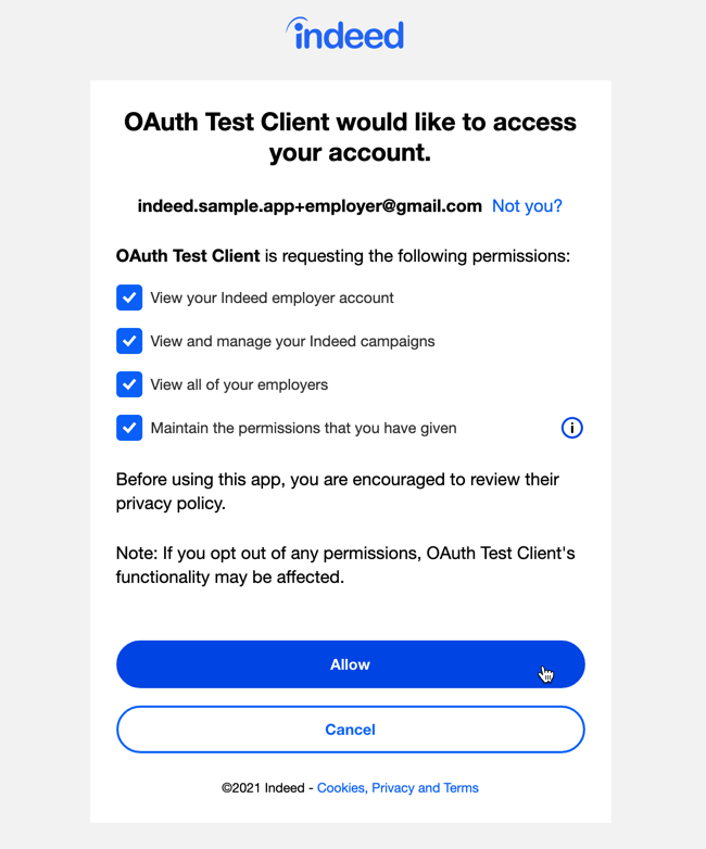Submit the OAuth consent screen